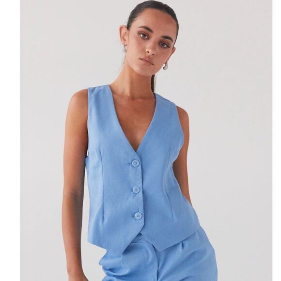 Peppermayo Blue Sleeveless Blouse - Picture 1 of 4